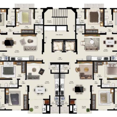 Apartamento diferenciado à venda no Acqualina Residence