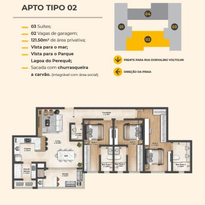 Apartamento à venda no Yellow Prime Home Residence