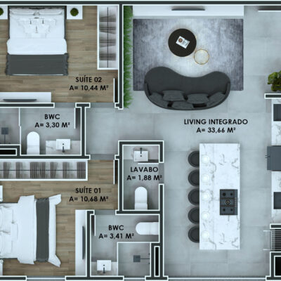 Apartamento à venda no Downtown Boulevard Residence