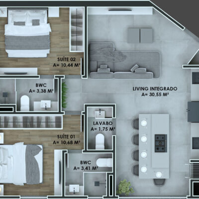 Apartamento à venda no Downtown Boulevard Residence