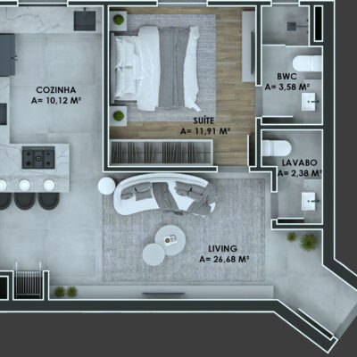 Apartamento à venda no Downtown Boulevard Residence